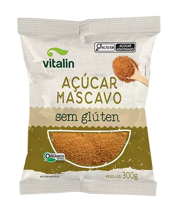 AÇUCAR MASCAVO SEM GLÚTEN VITALIN 300G