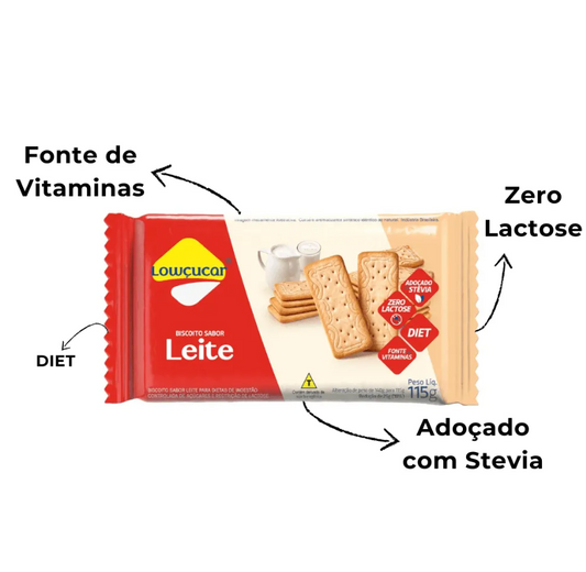 BISCOITO LEITE LOWÇUCAR 115G