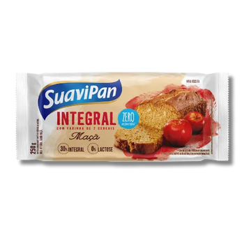 BOLO INTEGRAL 7 CEREAIS ZERO AÇUCAR ZERO LACTOSE SUAVIPAN 250G