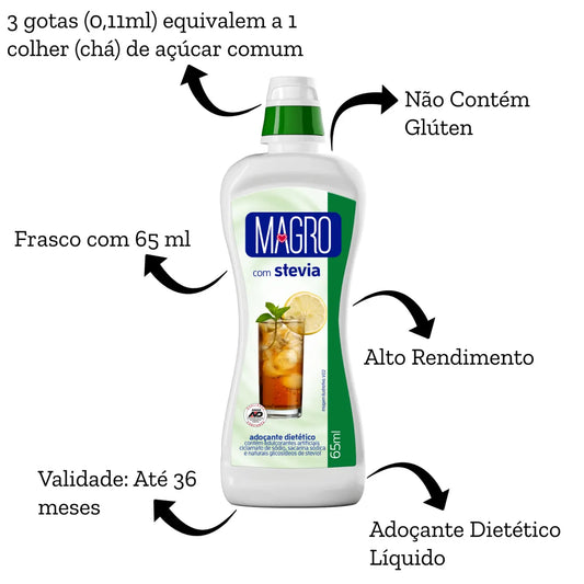 ADOÇANTE MAGRO COM STEVIA LOWÇUCAR 65ML